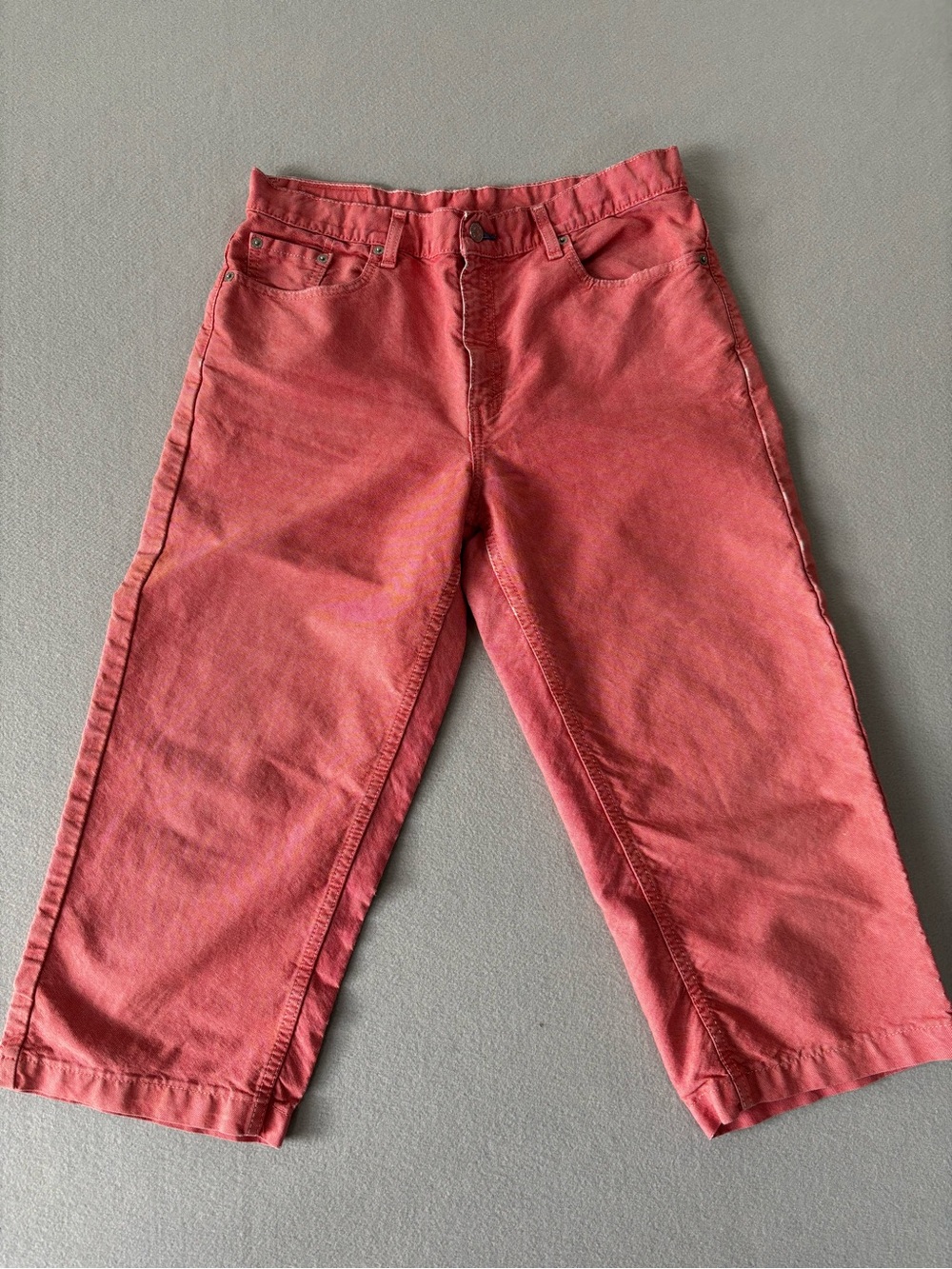 Levi’s Pink-Red High-Rise Wide Leg Jeans 12